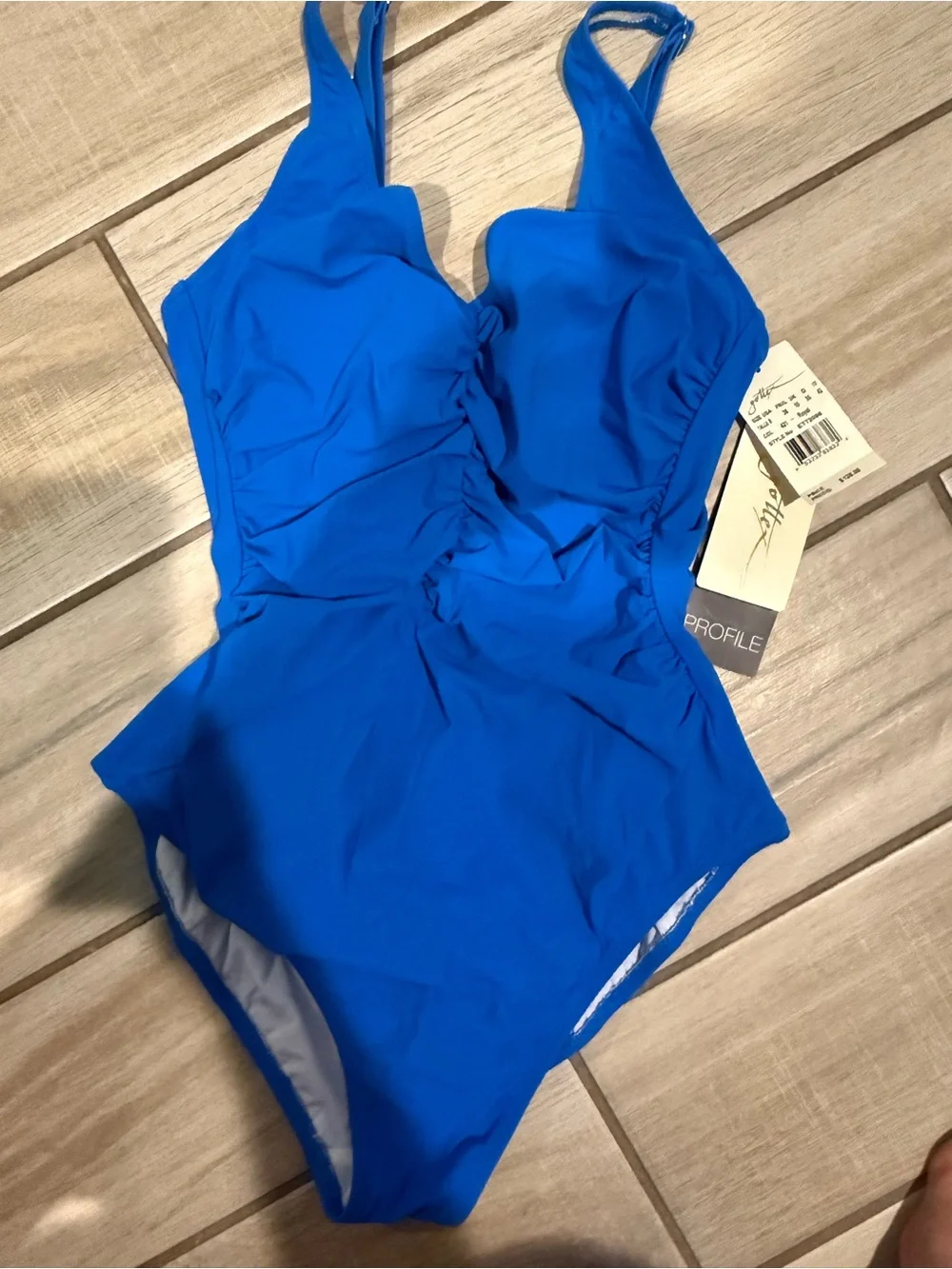 Profile by Gottex Women’s royal Blue One-Piece Swimsuit size 8 NWT
